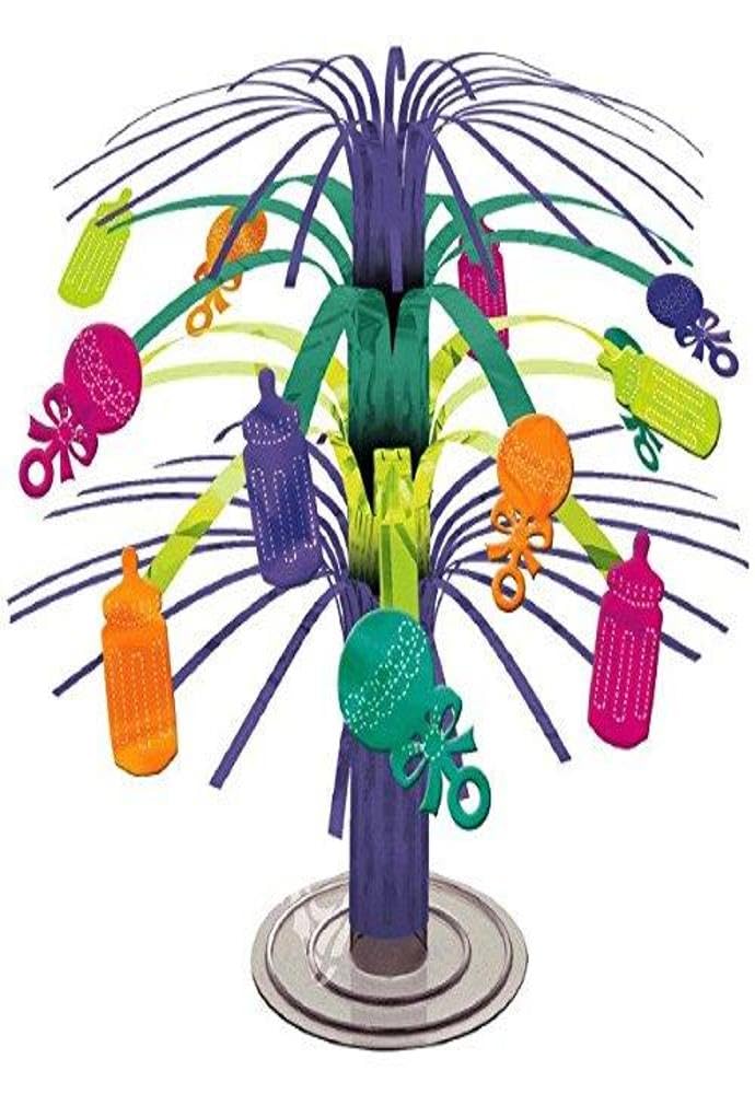 Amscan Vibrant Unisex Mini Cascade Table Party Centerpiece, 7 1/2", Multi