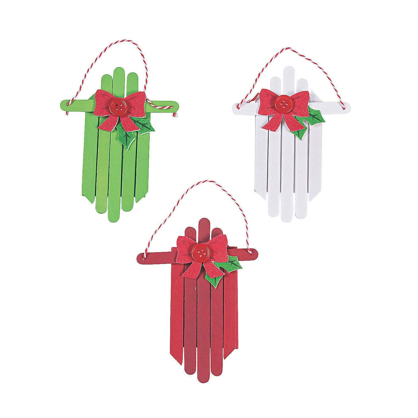 Christmas Sled Ornament Craft Kit - Crafts for Kids and Fun Home Activities