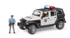 Bruder 02526 Jeep Rubicon Police car with Light skin Policeman, Jeep W/ Light Skin Policeman