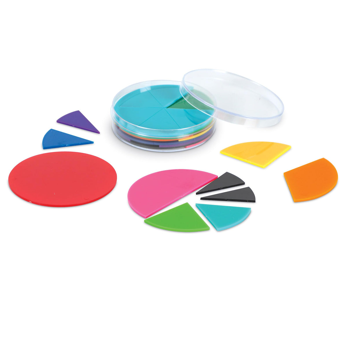 Learning Resources Rainbow Fractions Deluxe Circles with Storage