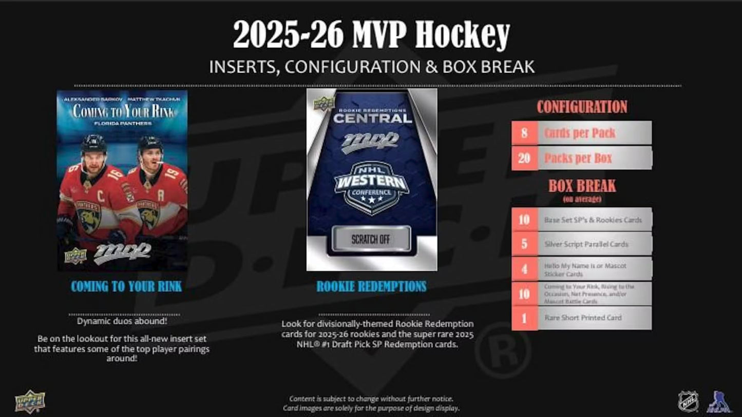2025-26 Upper Deck MVP Hobby Box