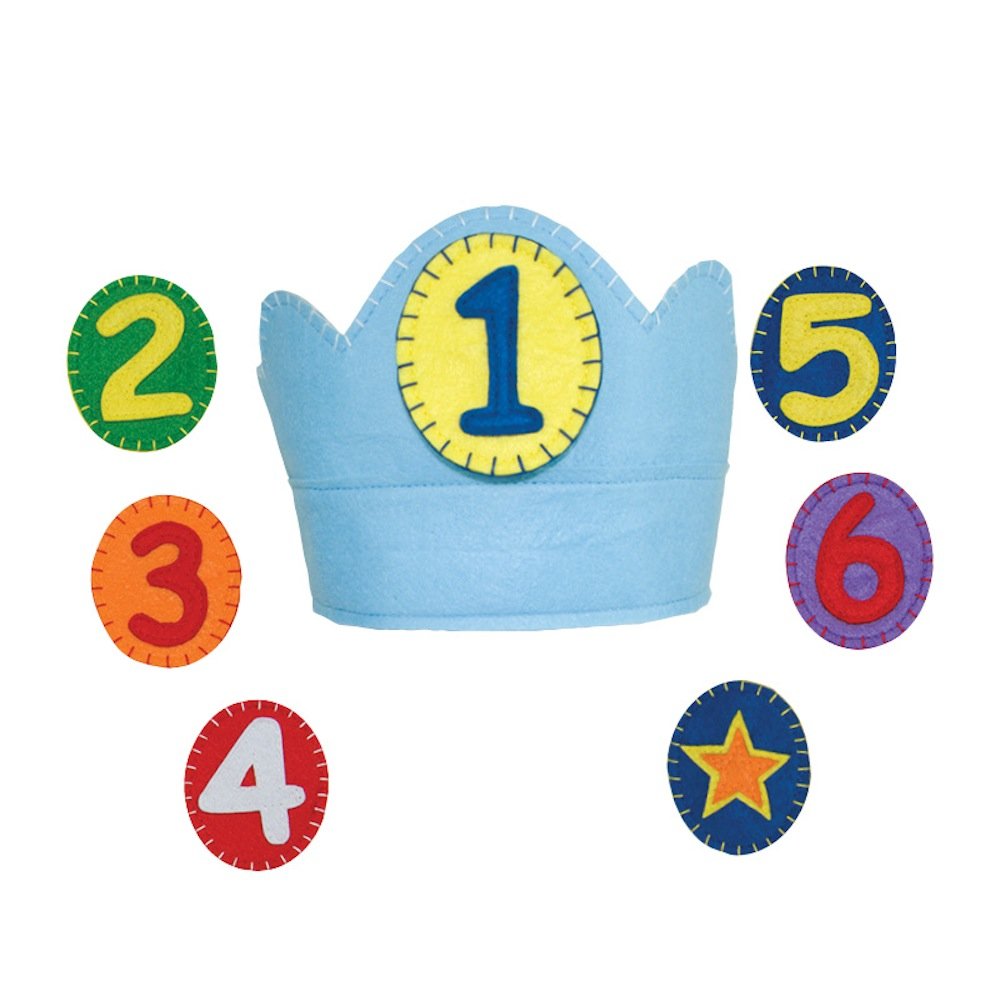 Groovy Holiday Blue Yearly Birthday Crown