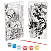 Spider-Man Color Your Own Canvas Kit - 8"x4" Canvases with 1 Paint Brush & 6 Vibrant Paints - The Perfect Creative Gift for Kids and Marvel Fans Alike