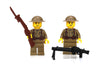 Battle Brick 1.6 Inches Tall US Army WW1 Doughboy Soldiers Collectible Custom Minifigures| Genuine Military Minifig | Printed in The USA | World WAR |