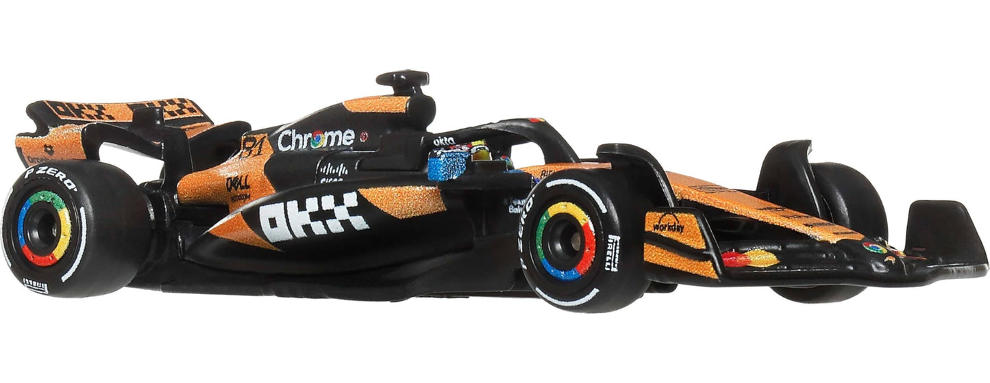 Hot Wheels 1:64 Scale Premium Die-Cast Formula 1 Collectible Toy Race Car with Real Riders Tires & Metal/Metal Body & Chassis