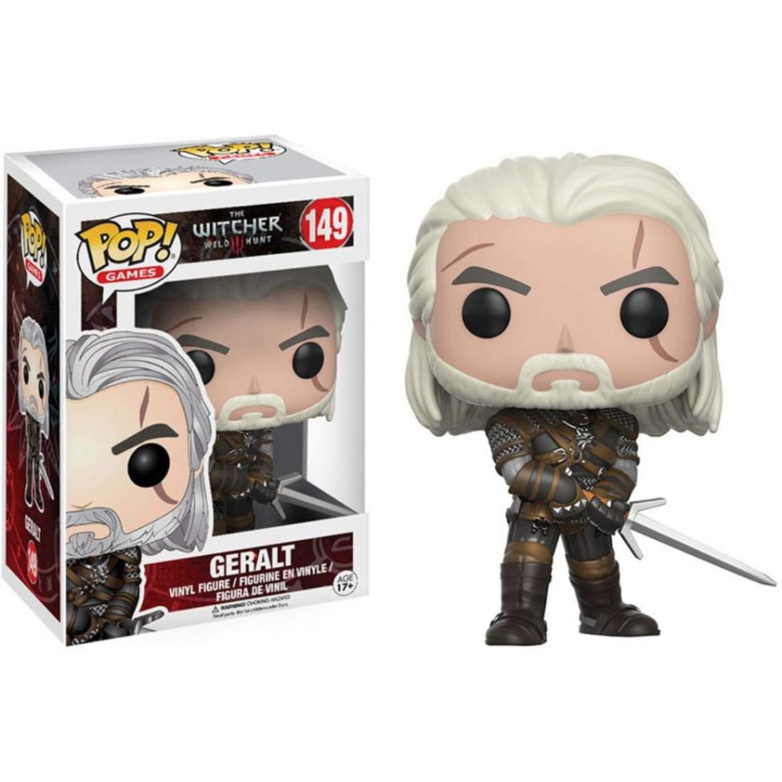Funko POP Games: The Witcher-Geralt Action Figure, Multicolor