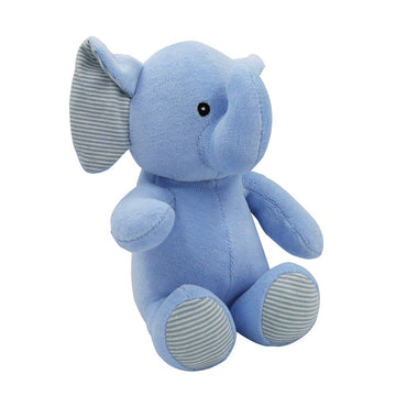 Organic Cotton Elephant Stuffed Animals Soft Plush Toy for Baby Girls Boys,7.9" Soft Small Stuffed Elephant Huggable Gifts for Birthday (Blue)