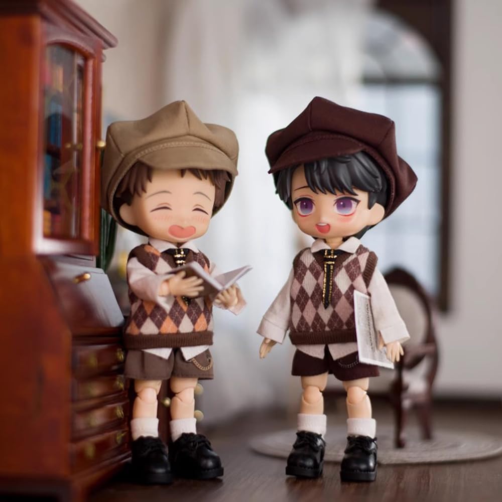 niannyyhouse School Uniform Outfit for Ob11 1/12 BJD Doll 4.3 inches (11 cm) Body (A-6)
