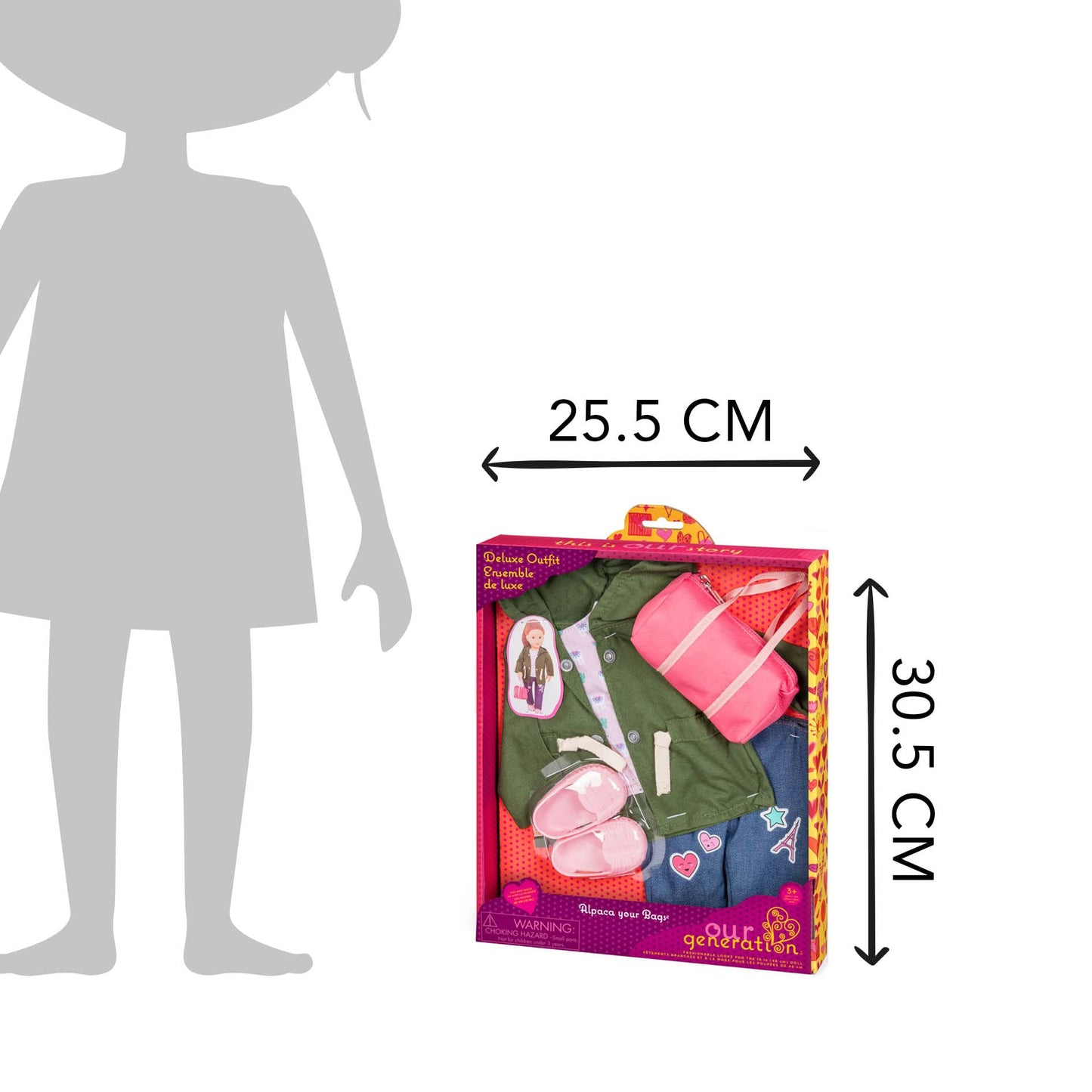Our Generation 70.30419Z Alpaca Your Bags Toy Accessories Outfit, Blue, for A 18 inch / 46 cm Doll
