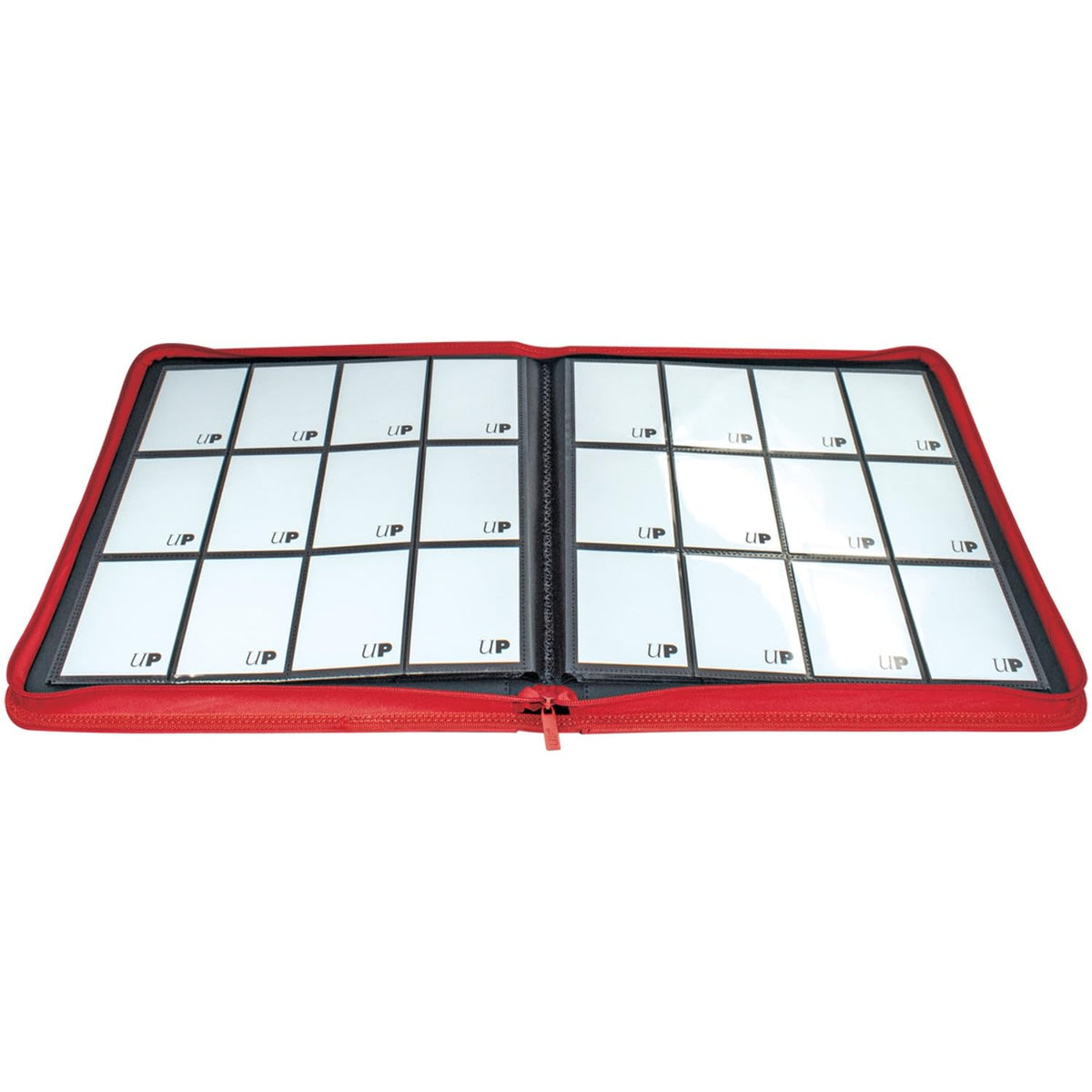 Ultra Pro Vivid 12 Pocket Card Binder with Zipper - Red, Medium