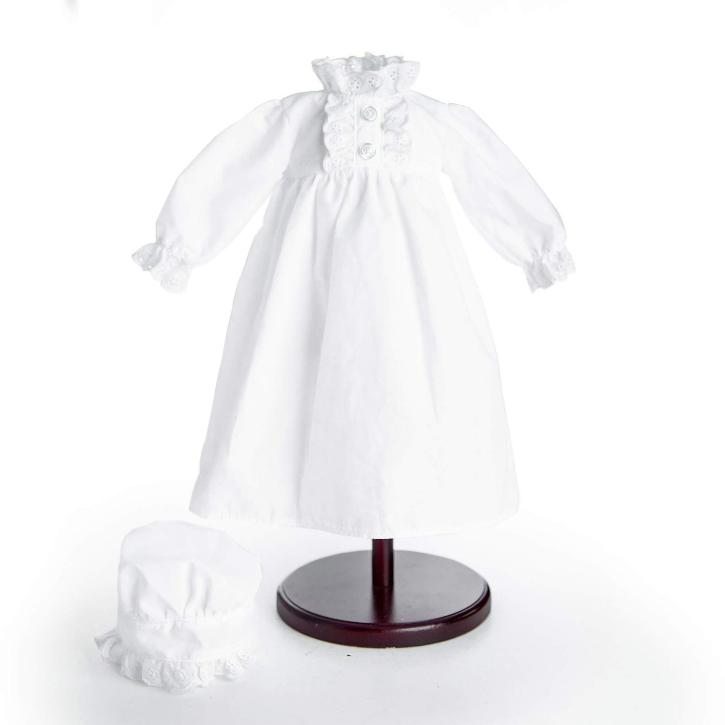 The Queen's Treasures 18 Inch Doll Clothes, Officially Licensed Little House on The Prairie Sleepwear Outfit. Full Length Nightgown and Nightcap