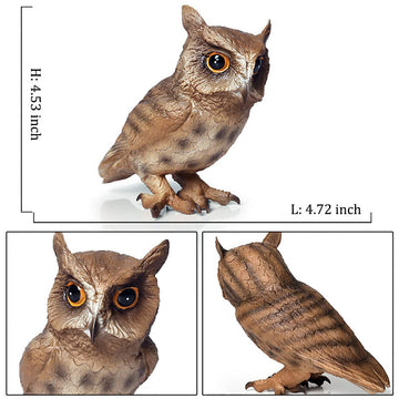 DOYIFUN Simulated Owl Model Figure Toy, Realistic Owl Animal Figurines Collection Playset Home Decor Science Educational Props Toys
