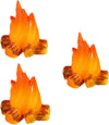 3Pcs Miniature Resin Campfire Models for Dollhouse, Halloween Decor, Micro Landscapes, Creative Displays