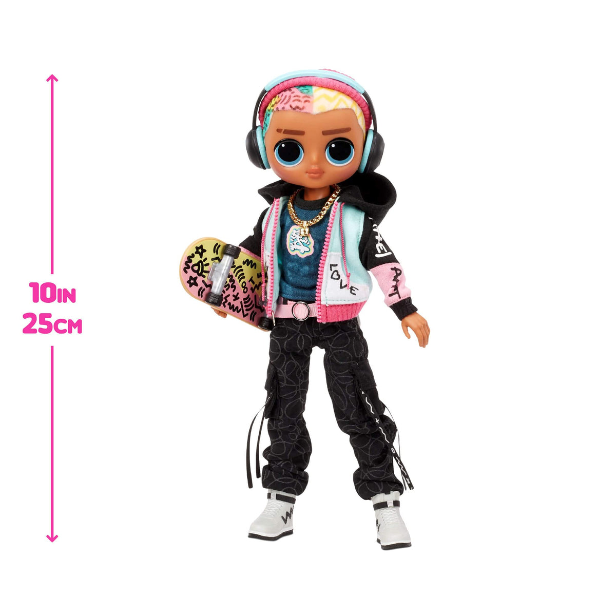 L.O.L. Surprise! OMG Guys Fashion Doll Cool Lev with 20 Surprises, Poseable, Including Skateboard, Outfit & Accessories Playset - Gift for Kids &