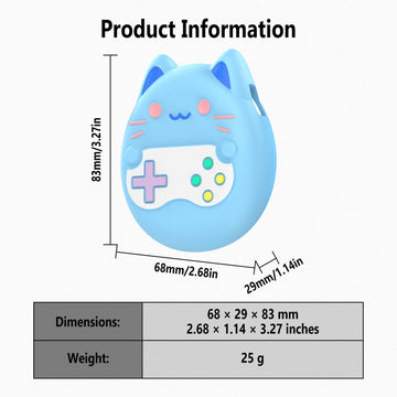 Geiomoo Silicone Cover for Tamagotchi Paradise Case Interactive Virtual Pet, Soft Flexible Scratch Resistant Protective with Lanyard (Blue)