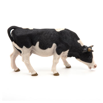Papo "Grazing Black & White Cow Figure