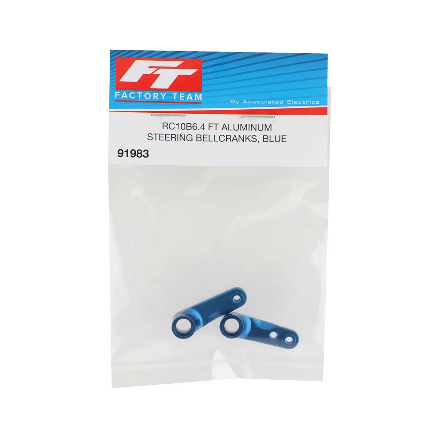 Team Associated RC10B6.4 FT Steering Bellcranks, Blue Aluminum, ASC91983