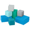 Back2School Express EarlyBuilder Foam Stacking Blocks for Toddlers - 7 Piece Soft Climbing Toys Set, Educational Building Blocks for Motor Skills