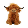 Cute Highland Cows Stuffed Animals,10.5 inches Realistic Cow Plush Toy,Highland Cattle Farm Toy Present for Adults Kids Boys Christmas Halloween Girls