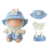 Clothes for Lu bubu 17cm Dolls Accessories(No Doll), Cute Outfit Set 3 Pieces Bib Pants Suitable for 17cm Doll Suit, Stylish Dress Up Overalls Doll