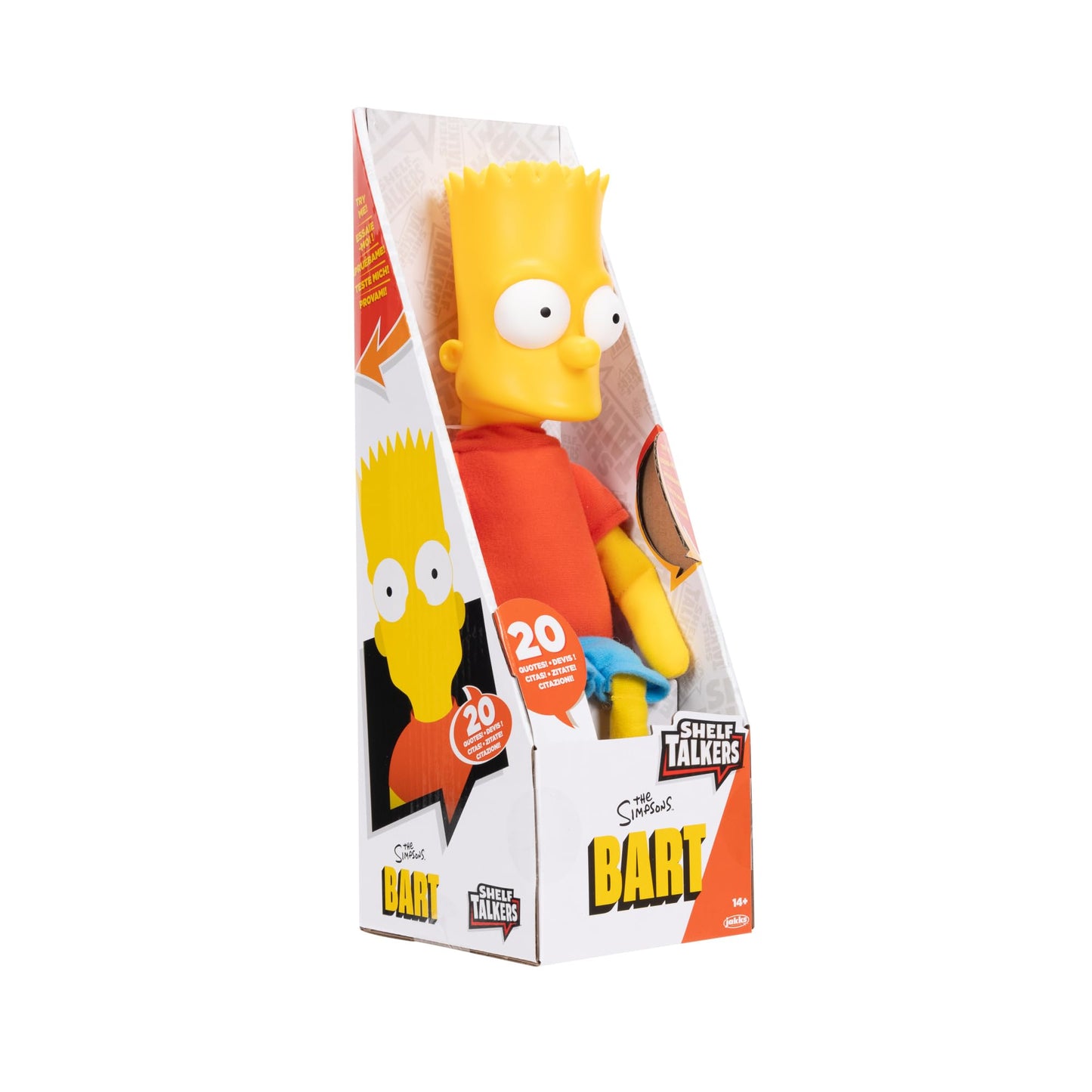 Shelf Talkers Bart 12" Talking Plush from The Simpsons, Pull String Toy Collectible Plush