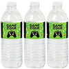 Big Dot of Happiness Video Game - Pixel Game Zone or Birthday Party Water Bottle Sticker Labels - Set of 20