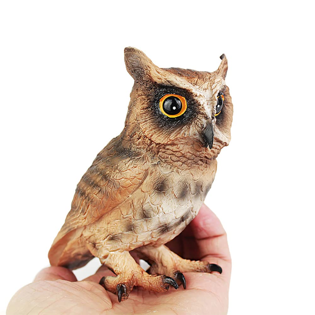 DOYIFUN Simulated Owl Model Figure Toy, Realistic Owl Animal Figurines Collection Playset Home Decor Science Educational Props Toys
