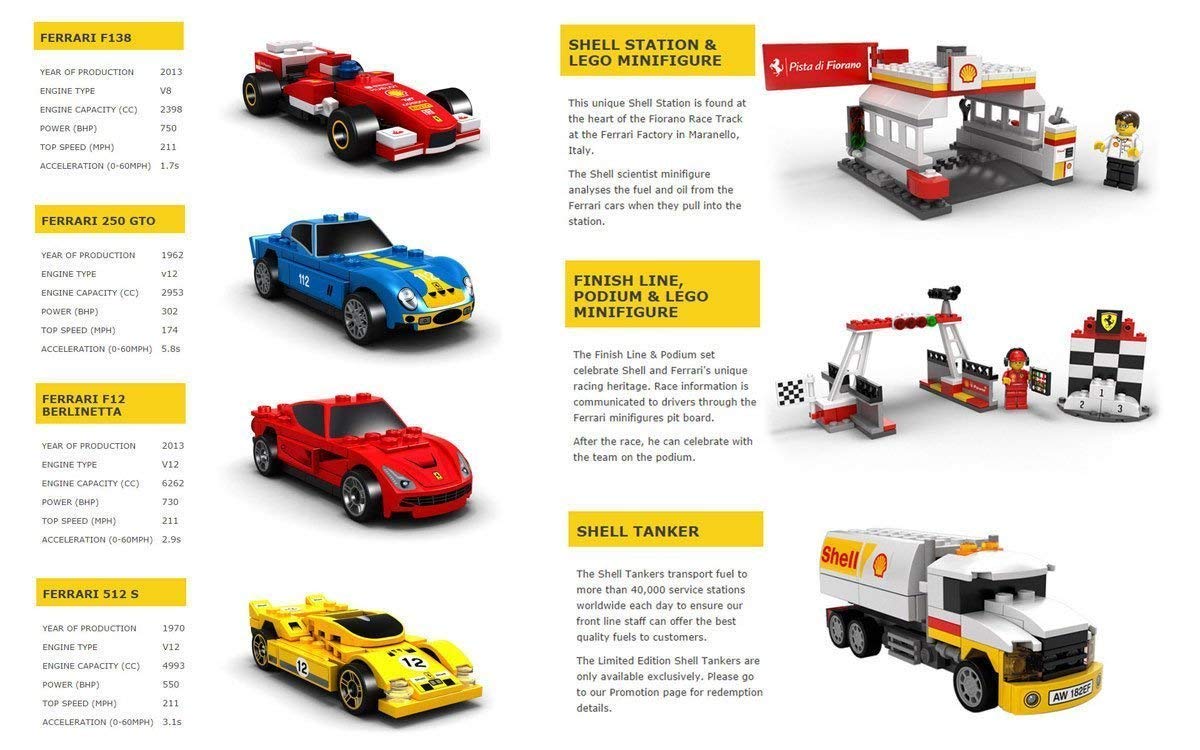 2014 The New Shell V-Power Lego Collection Shell Tanker 40196 Limited Edition Sealed