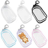 NEETUE 6 Pcs Clear Figure Display Bag with Keychain, Zipper Clear Display Case, Ball Portable Mini Doll Pouch, Figures Display Case For Figures