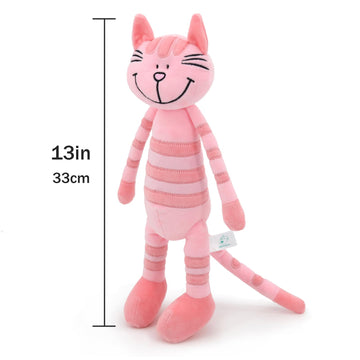MR ViviCare 13" Pink Huggable Standing Cat Stuffed Animal Plush Toy, Stuffed Cat Plush Toy for Girls, Great Gift for Children, Birthday, Baby Shower