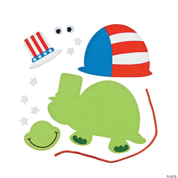 Patriotic Turtle Foam Ornament Craft Kit - Crafts for Kids and Fun Home Activities