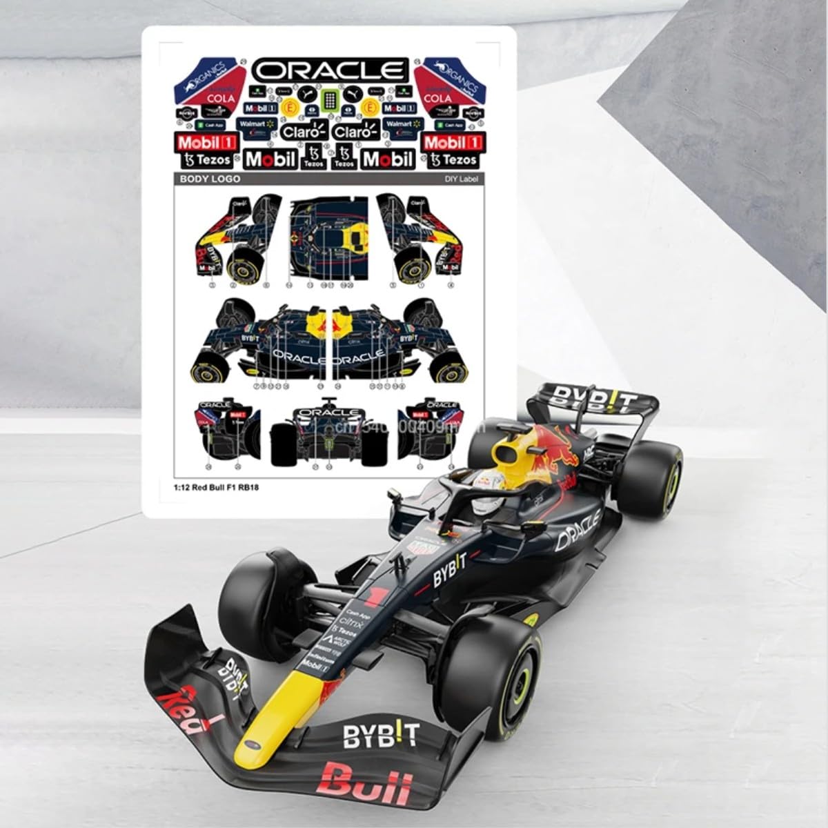 HTLNUZD RC Car 1/12 F1 RB18#1 Champion Remote Control Car Model 1/18 RB18#1 for Verstappen Formula Alloy Vehicle Adult Collectible Gift