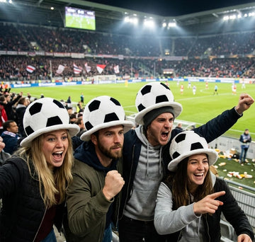 Soccer Ball Shaped Costume Hat Unisex, Black White Football Hat, Sports Game Day Fan Party Headwear for Carnival, Halloween, Sports Match & Cosplay