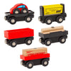 Orbrium 5 Cargo Train Car Set for Wooden Railway Fits Thomas the Tank Engine Chuggington Brio