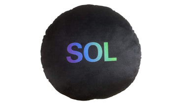 Solana Pillow - Round Stuffed Plush Crypto Pillow by BlockCraft.Shop SOL Plush Pillow