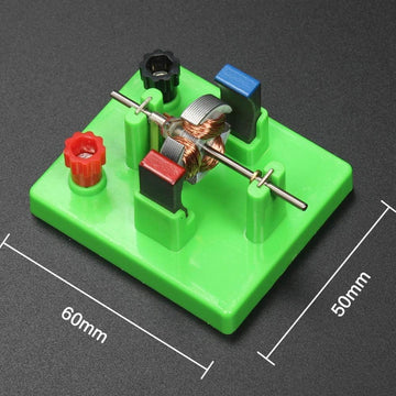 1Pc Green DIY DC Electrical Motor Assemble KIT - STEM Science Lab Educational Physics Learning Experiment Ornaments for Electrical Motor Light in