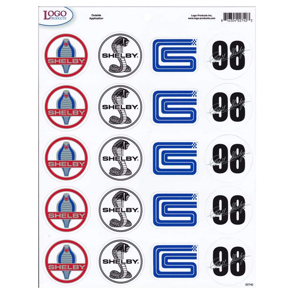 Carroll Shelby Sticker Sheet - 20 Stickers