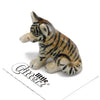 Little Critterz Tiger Cub Decorative Porcelain Display Object “Sneak” - Handcrafted Hand-Painted Adult Home Décor Accent