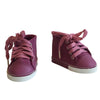 18 Inch Doll Sneakers in Suede Purple - 18 Inch Sneakers for Doll Fits American Girl