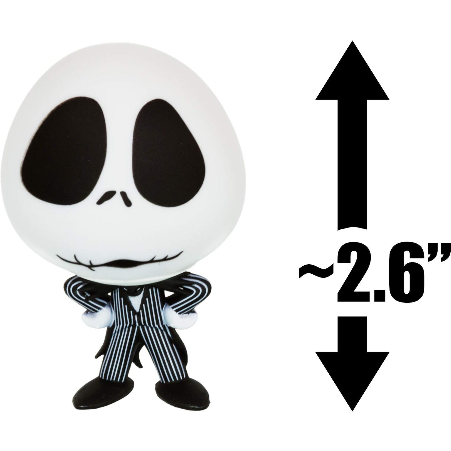 Funko J a c k S k e l l i n g t o n B: 2.6in Mystery Minis Vinyl Figurine Bundle with 1 Compatible 'ToysDiva' Graphic Protector (03298 - B-02)