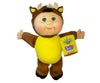 Cabbage Patch Kids Collectible Cuties Exotic Friends 9-Inch Briggs Bull Reindeer Baby Doll, Brown