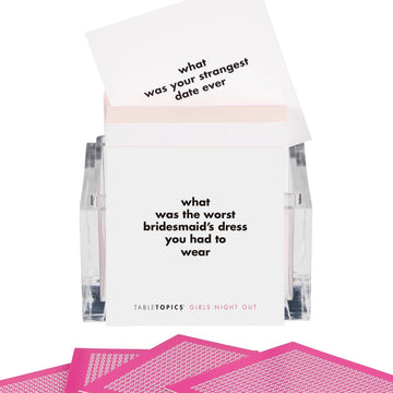 TableTopics Girls Night Out Question Card Game - 135 Spicy Conversation Starter Cards, Girls Night Game for Adult Friends, Bachelorette Parties