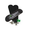 Moonshine Mfg Complete Fingerboard - Sidekick Graphic - 101mm x 38mm Deck, Mini Skateboard Trucks, Wheels, Grip & Skate Tool Included - Finger Skate