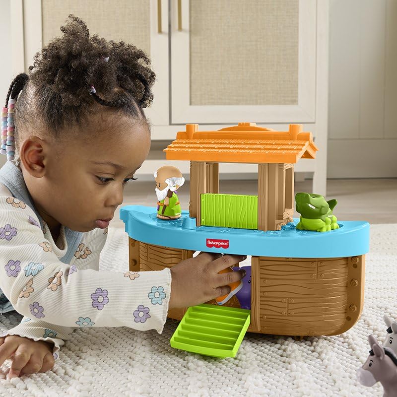 Fisher-Price Little People Toddler Toy Noah’s Ark Playset with 9 Animals and Noah Figure, Gift for Ages 1+ Years
