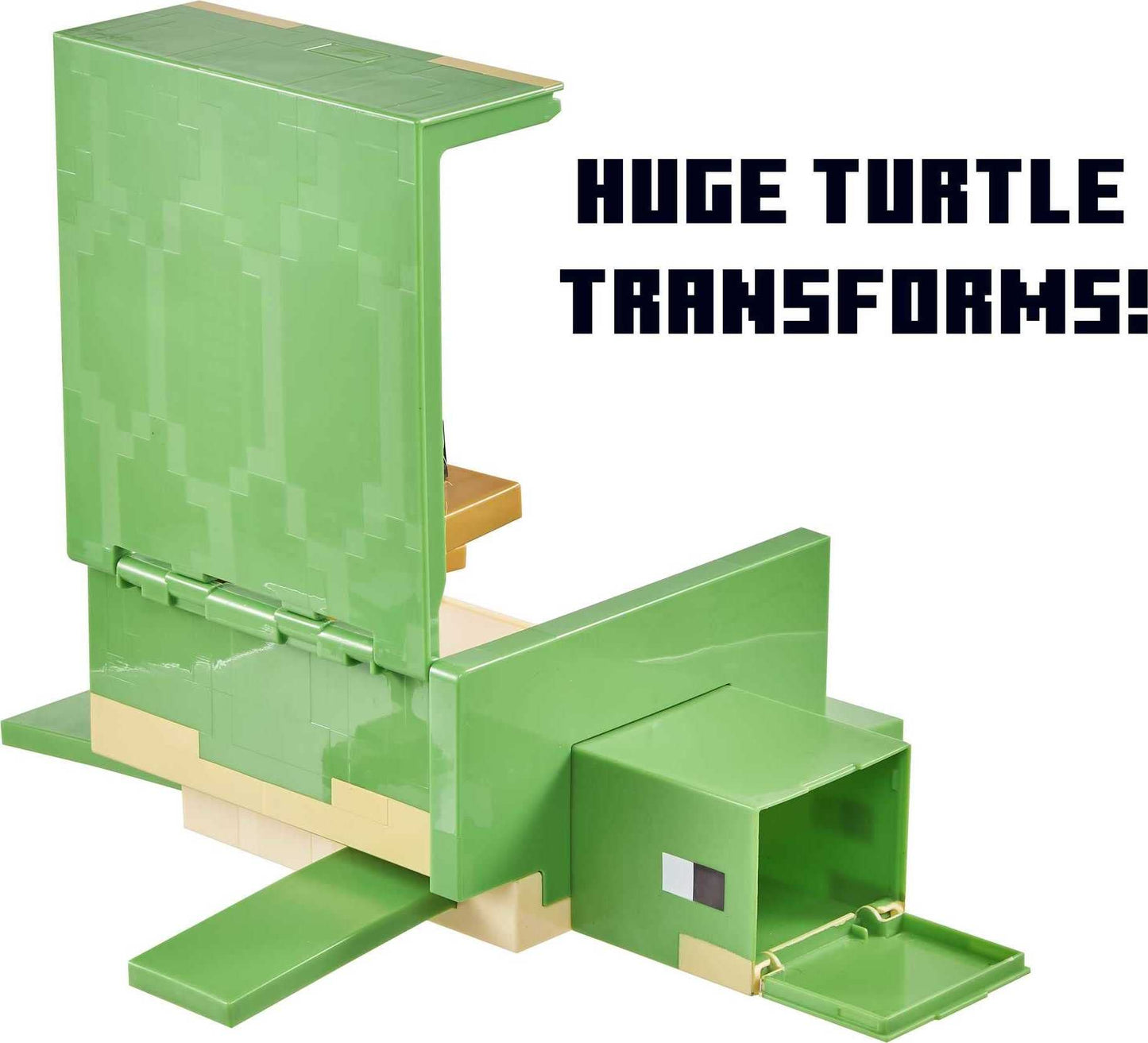 Mattel Minecraft Transforming Turtle Hideout, Authentic Pixelated Video-Game Role Play, Electronic, Action Toy to Create, Explore and Survive, Steve