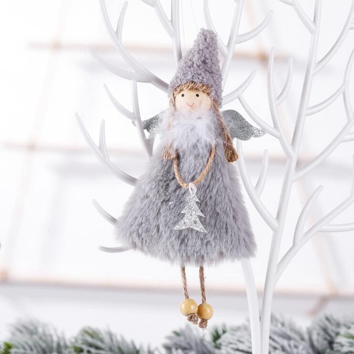 FZBNSRKO 3Pcs Angel Doll Pendant,Xmas Tree Hanging Pendant,Xmas Doll Hanging Angel for Christmas Party New Year,Birthday Party,Wedding,Valentine's Day