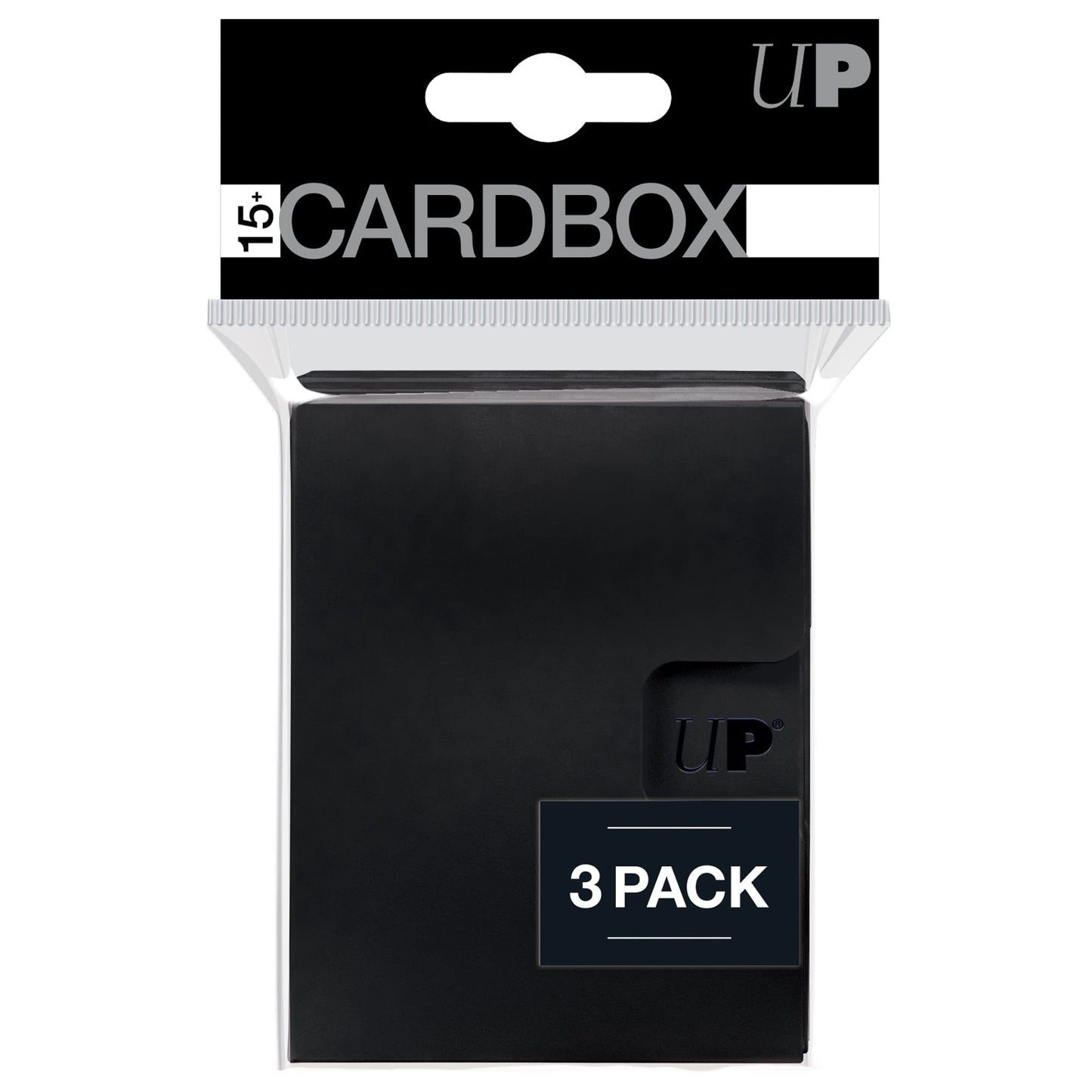 Ultra PRO - Card Protector PRO 15+ Card Box 3ct (Black) - Protect Your Valuable Sports Cards, Gaming Cards, and Collectible Trading Cards, Fits Inside