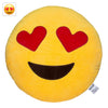 EvZ Official Certified Heart Eyes Emoji Pillow - 32cm Large Soft Plush Smiley Face Emoticon Cushion - Cute Decorative Stuffed Toy for Couch, Bed, Kids