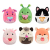 Squishmallows 2025 Valentine Squad A Cow Cat Chinchilla 5" Mini Plush Doll (Set of 6)