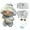 17cm Doll Clothes for lububu ?Designer Clothes Suitable for lububu Dolls Outfits and Accessories Set?Including top +Hat+Glass+Bag - 4PCS?Doll